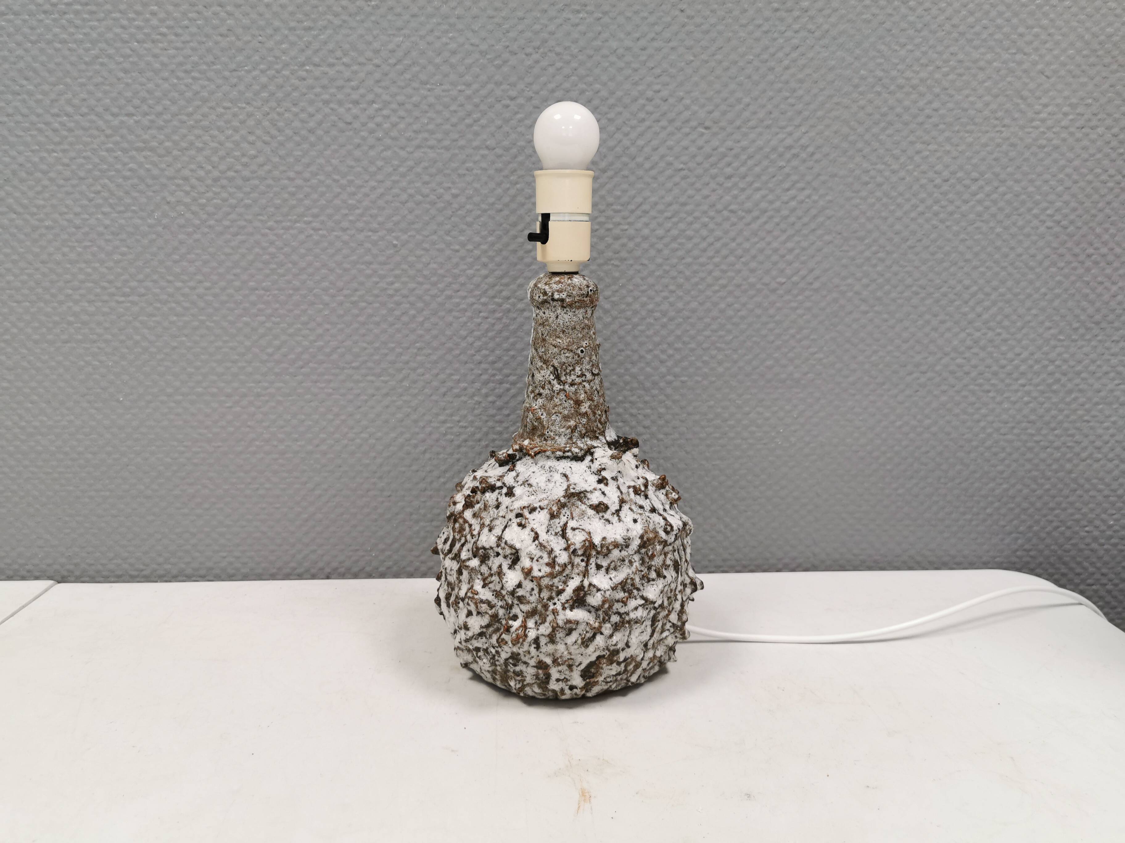 Table lamp with an organic expression, by Bartholdy ceramics Denmark 1970s