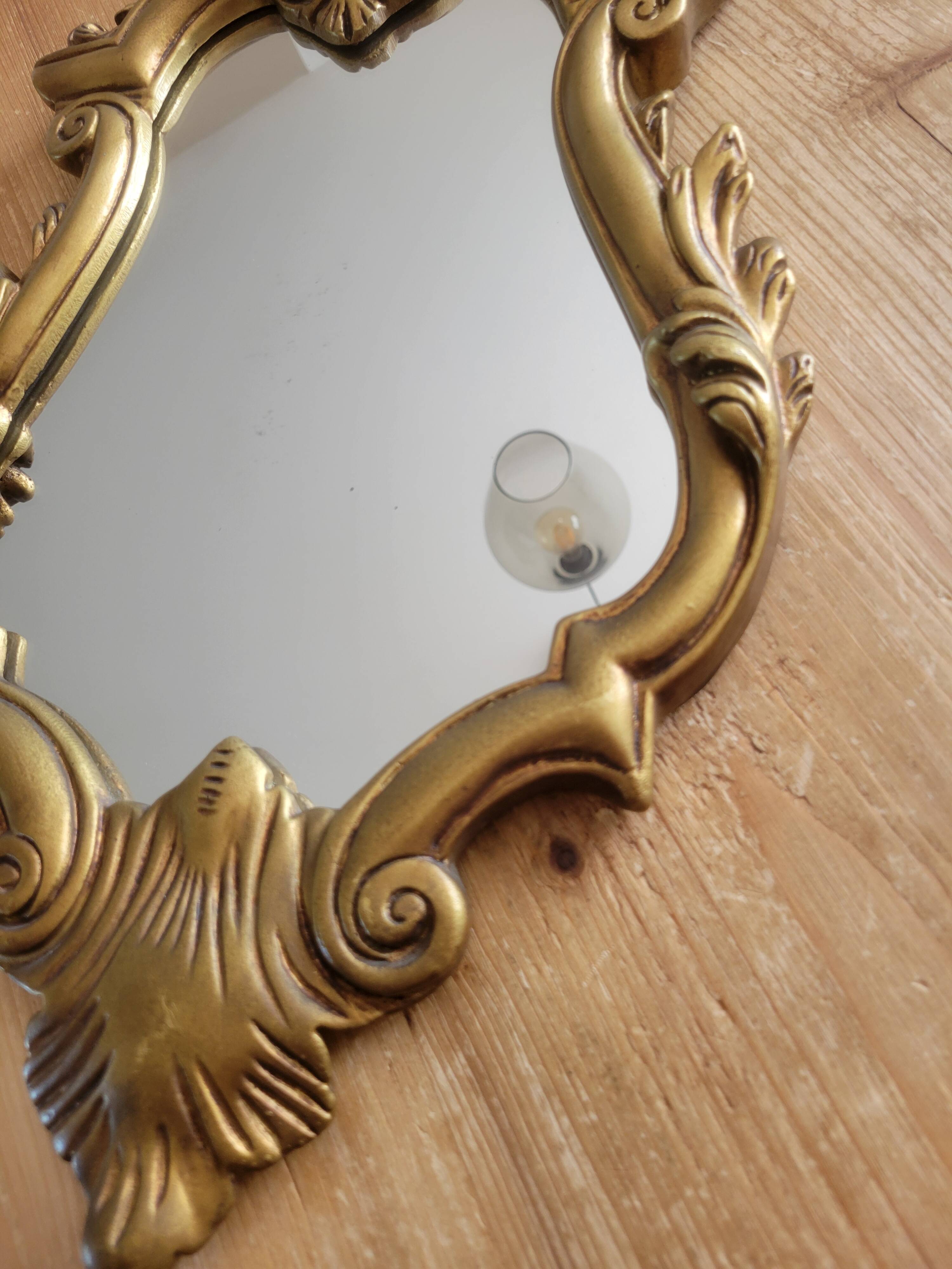 Vintage gilded wooden mirror
