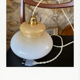 Caramel and whipped cream hanging lamp