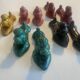 8 Knife holders "the poodles" Vallauris - Earthenware - 10x4cm