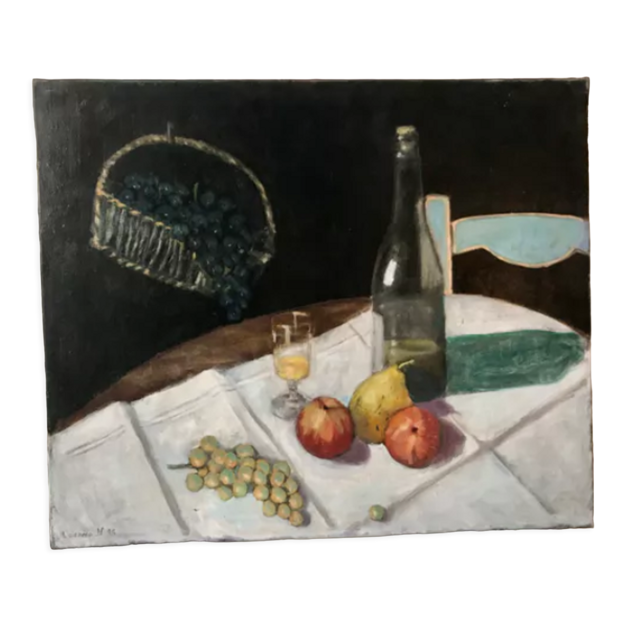 Old painting oil on canvas still life