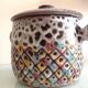Polychrome cermal pot by FPP Vallauris / vintage 60s
