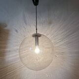 Large Limburg Glashütte hanging lamp globe 1970s Germany