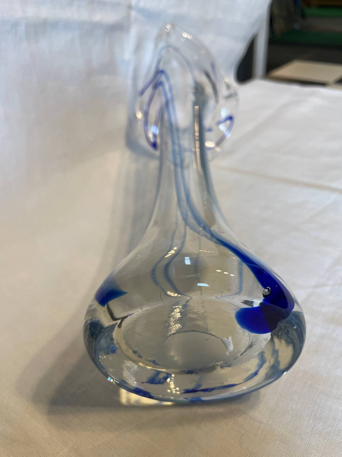 Vase en verre soufflé  vintage