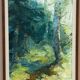 Original Mid Century Swedish Oil on Canva"Forest Brows" by Inga Öfjäll
