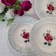 Assiettes creuses anciennes X6 modèle "René" de la manufacture française de Digoin