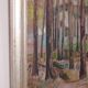 Original mid-century Swedish oil on panel – “Tree Trunks” by Harry Wichmann – dated 1953 – vintage & framed – 69 × 71 cm