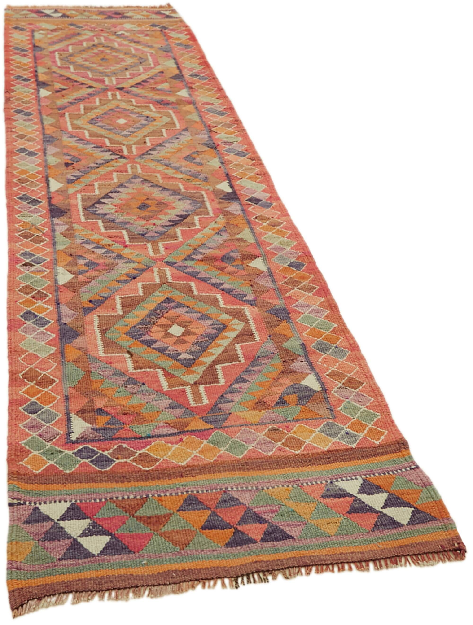 Turkish Handwoven Vintage Herki Kilim 97 cm x 317 cm