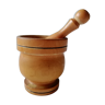 Wooden mortar and his pestle