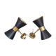 Pair of sconces black, in 1950s style