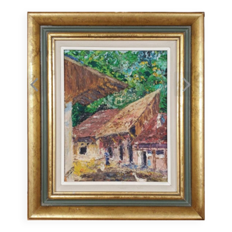 Painting, Village, Luigi Moretti