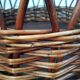 Large basket / laundry basket - vintage wicker toy basket