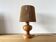 Vintage 1960 turned wood elm lamp