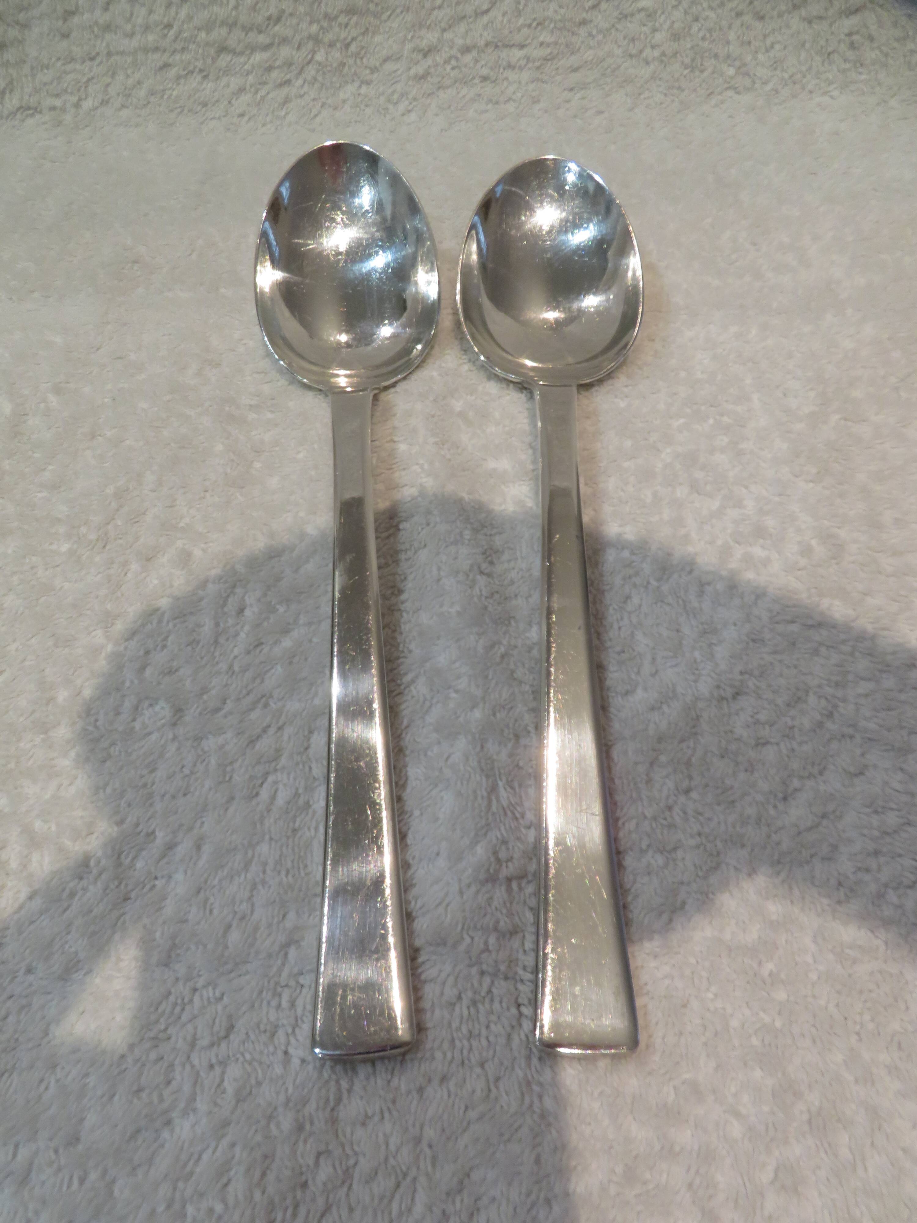 silver plated serving or stew spoon by Christofle Concorde