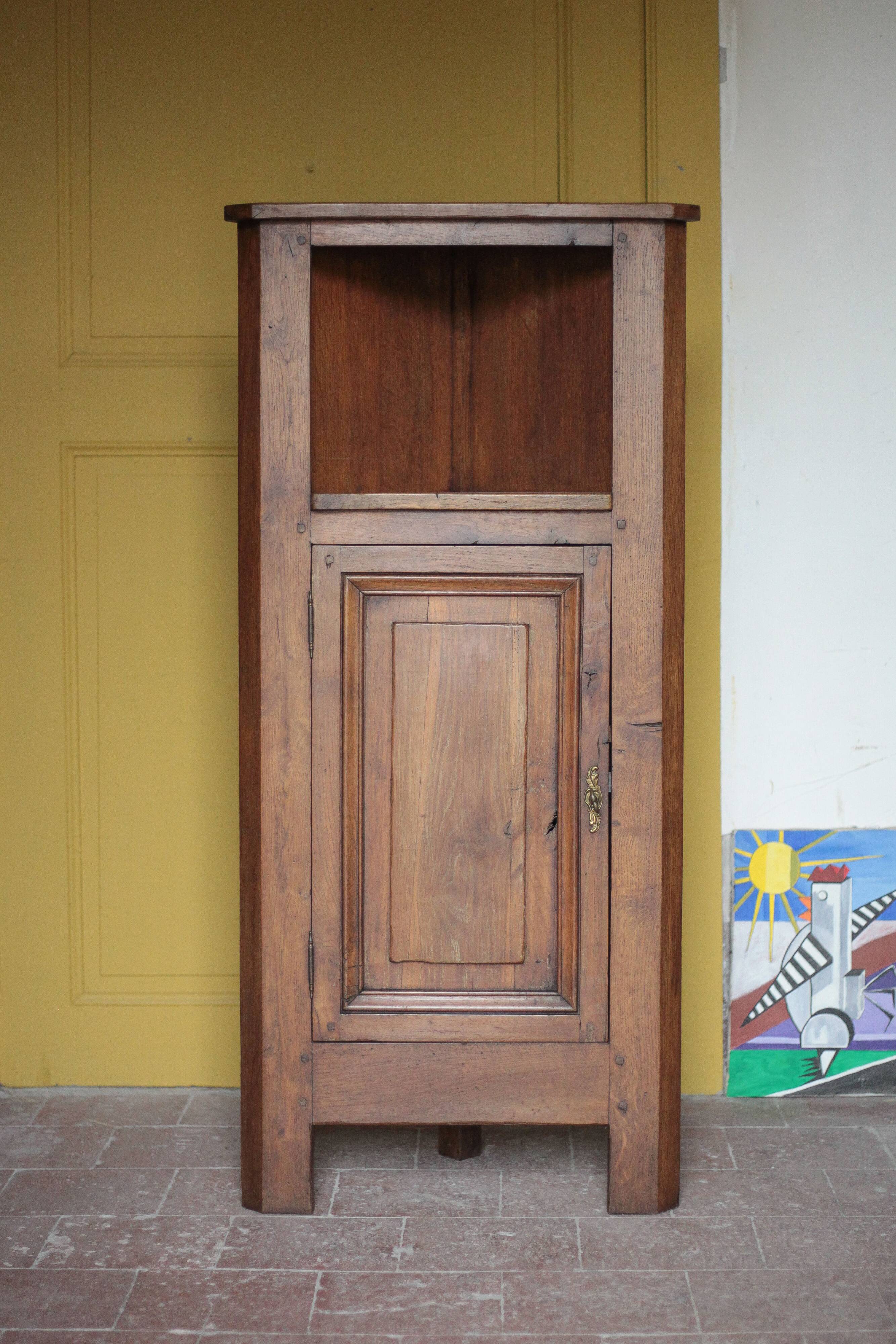 Corner cabinet wood, vintage corner furniture, storage, sideboard