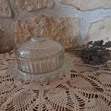 Candy box sugar bowl on glass frame