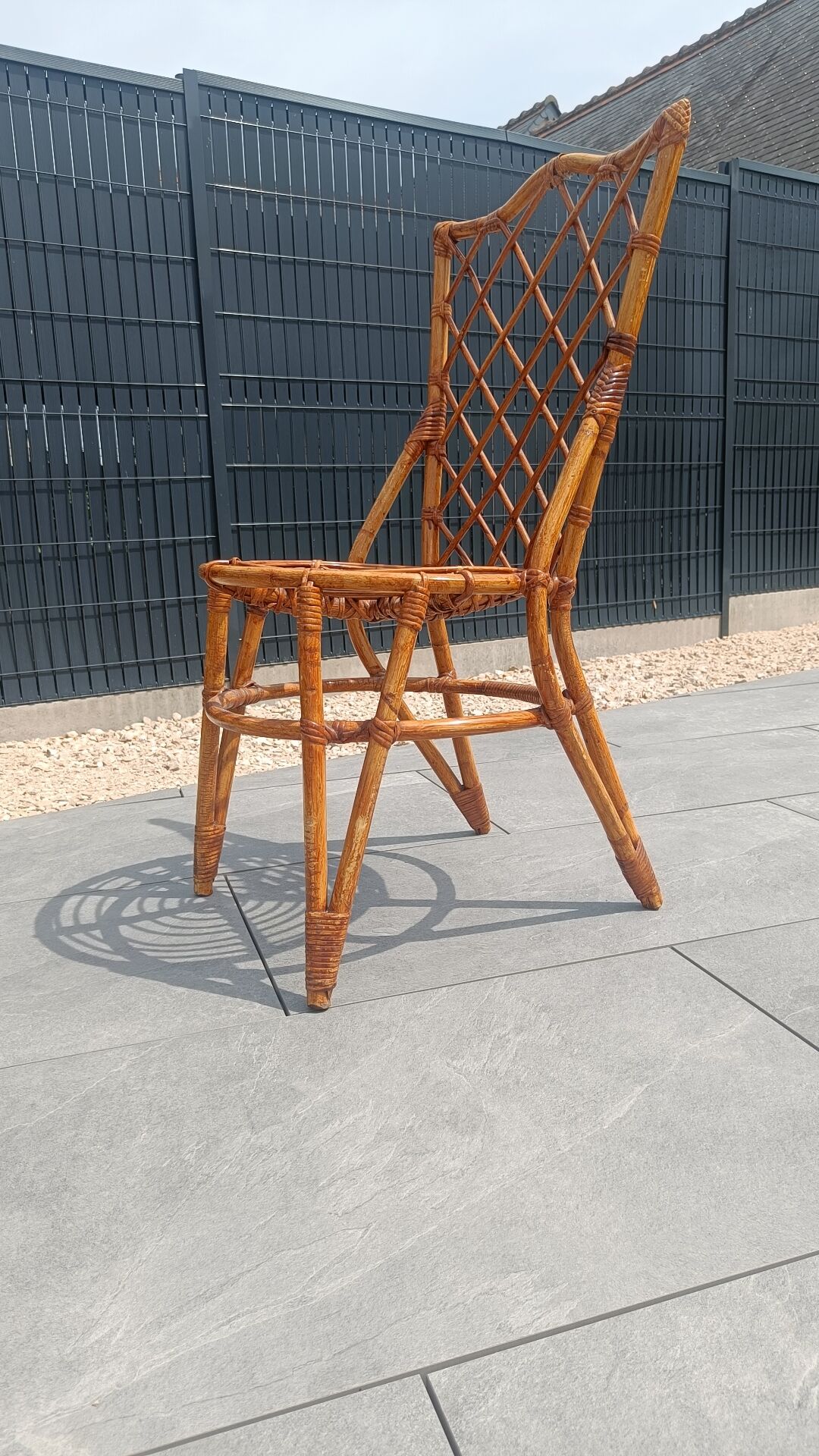Vintage rattan chair – Louis Sognot style