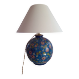 Ball-shaped table lamp with Lorraine enamels