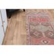 Pink Rainbow Turkish Vintage Handmade Woven Runner Rug 82x285
