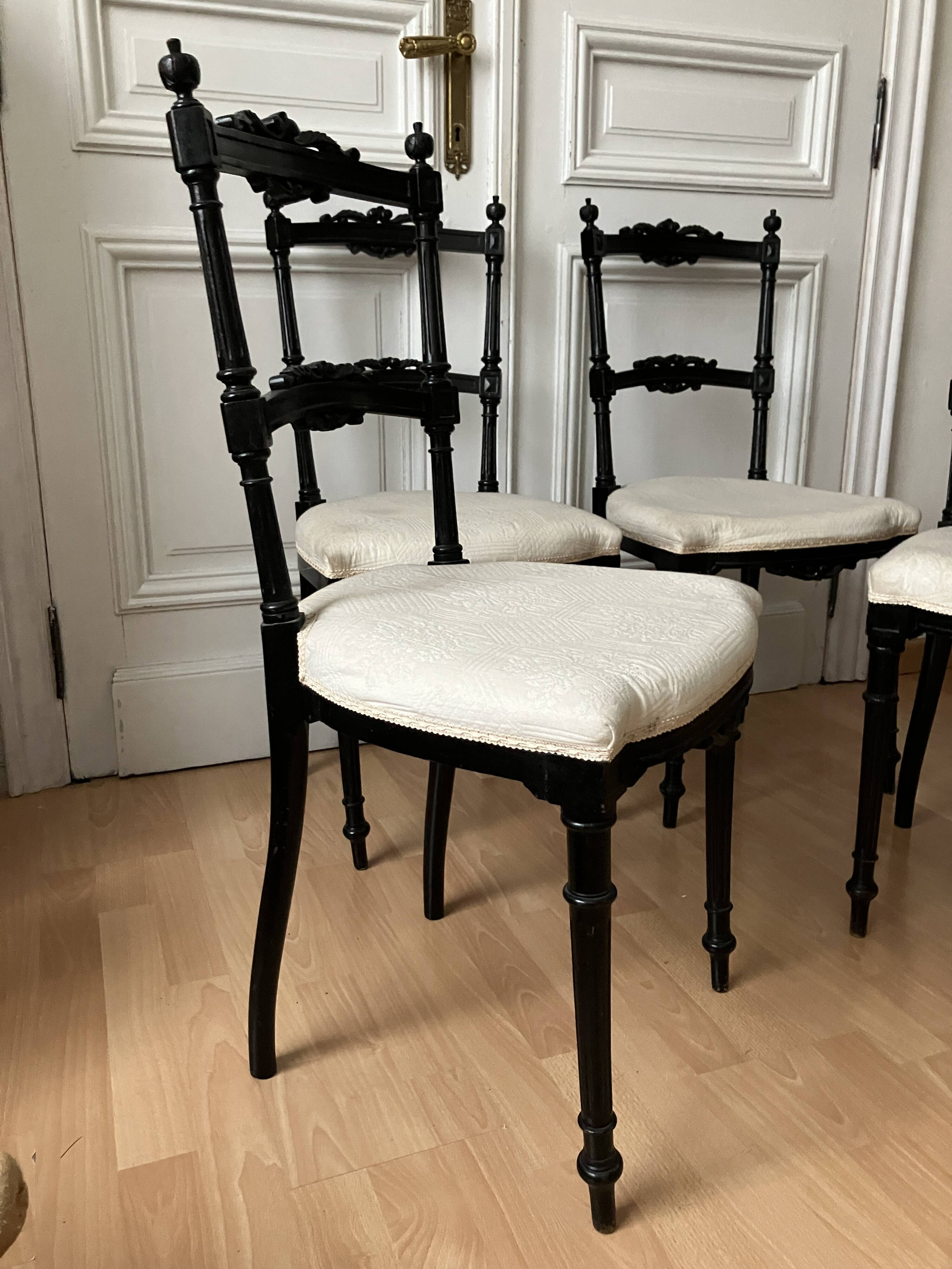 4 Napoleon III flying chairs