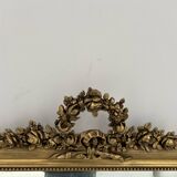 Miroir de style Louis XVI en bois et stuc doré XIX siècle