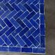 Square coffee table in Majorelle blue zellige, handmade – 60 × 60 cm