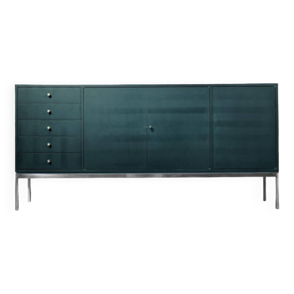 Buffet Mid-Century Moderne Haute Turquoise avec Tiroirs, Allemagne, 1970s