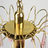 Chandelier pampilles pearl pink.