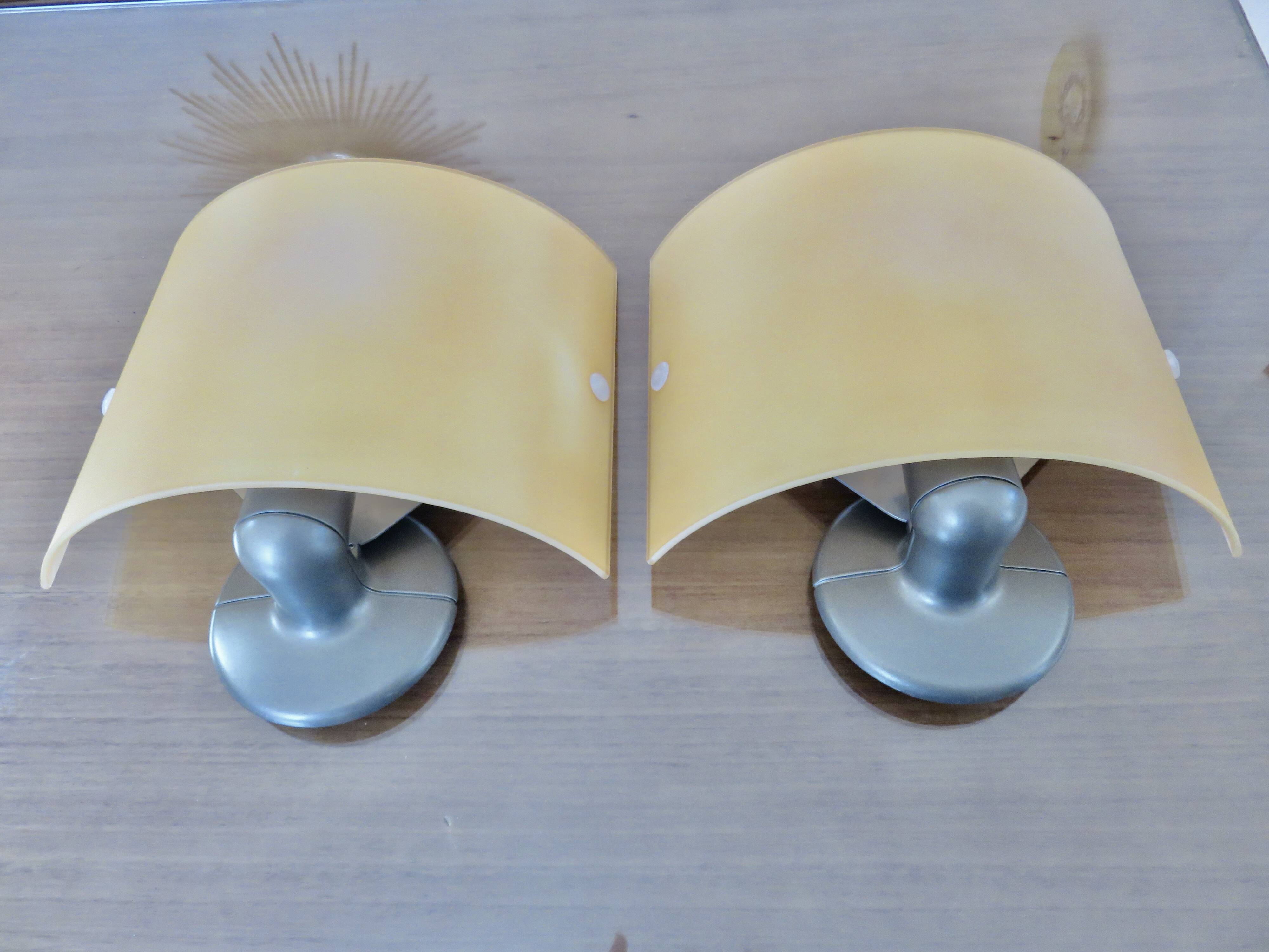 Pair of "piperita" wall lights by Marcello Ziliani for Flos, 1994