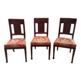 lot de trois chaises anciennes de style Empire.