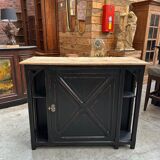 Black patinated bar back