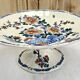 Compotier fruit cutters on pedestal Gien rooster and peonies 1938 1960