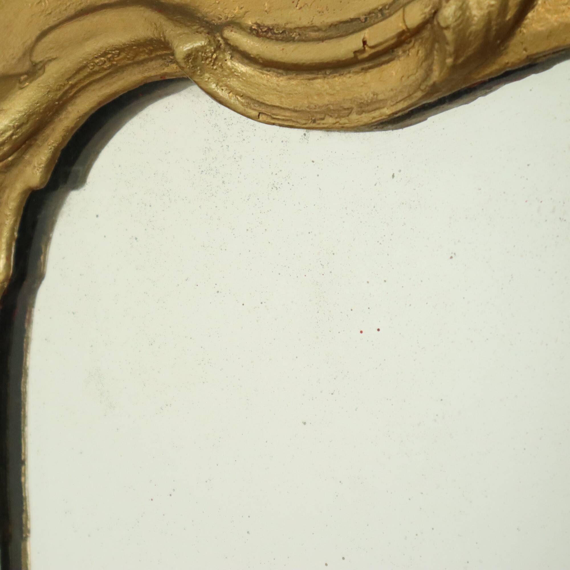 Miroir ancien français doré de style baroque du XIXe siècle 148 cm