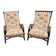 Pair of vintage wicker armchairs