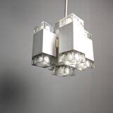 Vintage italian cubic chandelier by Gaetano Sciolari, 1970s