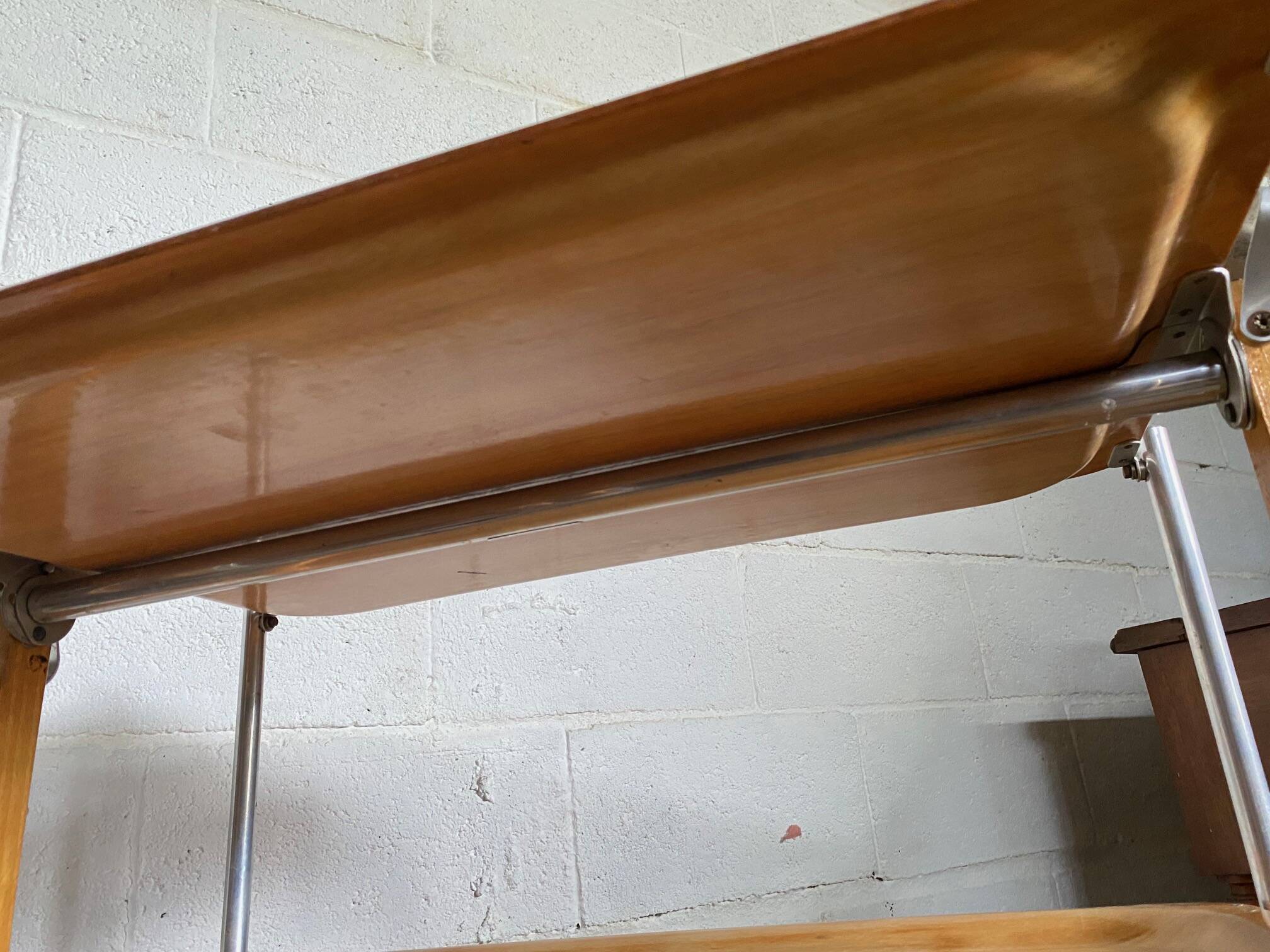 Vintage 1960s folding bar trolley on wheels
