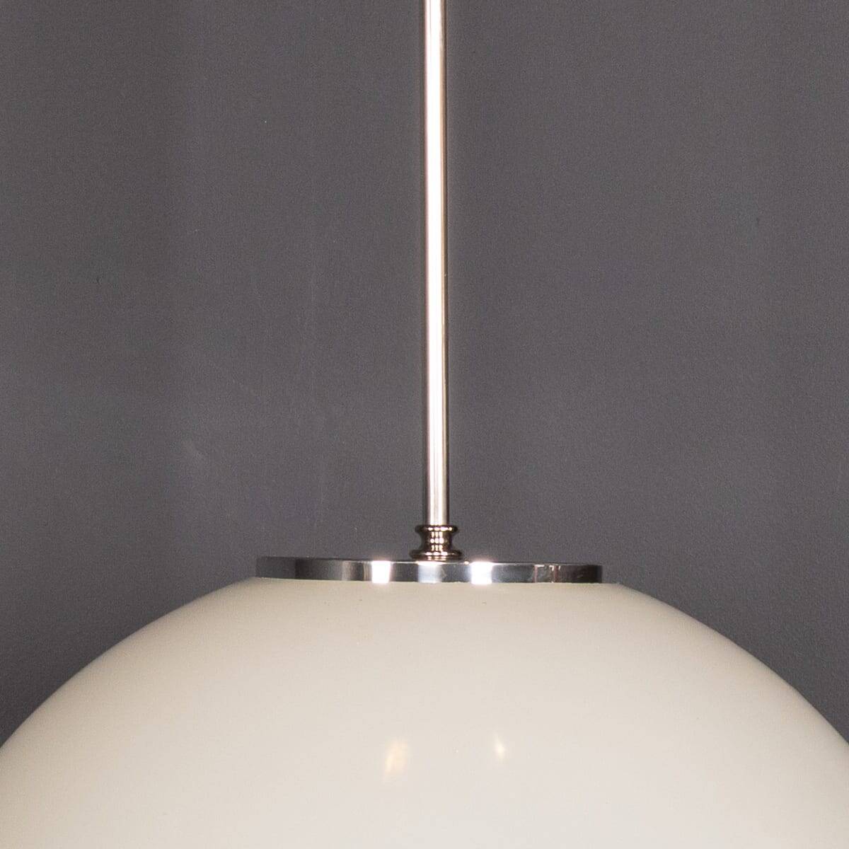 VINTAGE 20thC SET OF NINE LARGE OPAQUE POLYMER GLOBE LIGHTS c.1970