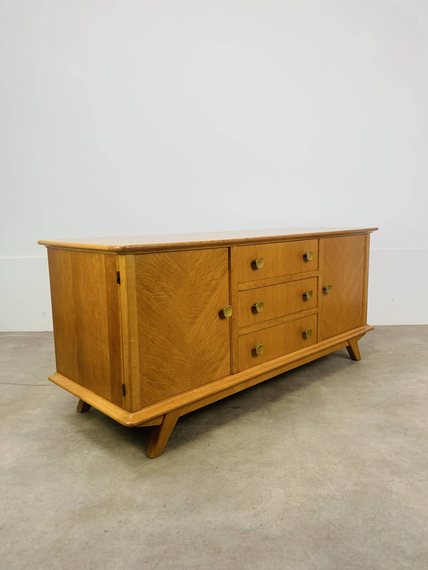 Enfilade en chêne blond, années 50, vintage 