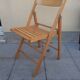 Chaise pliante bois blond