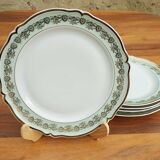 5 flat porcelain plates