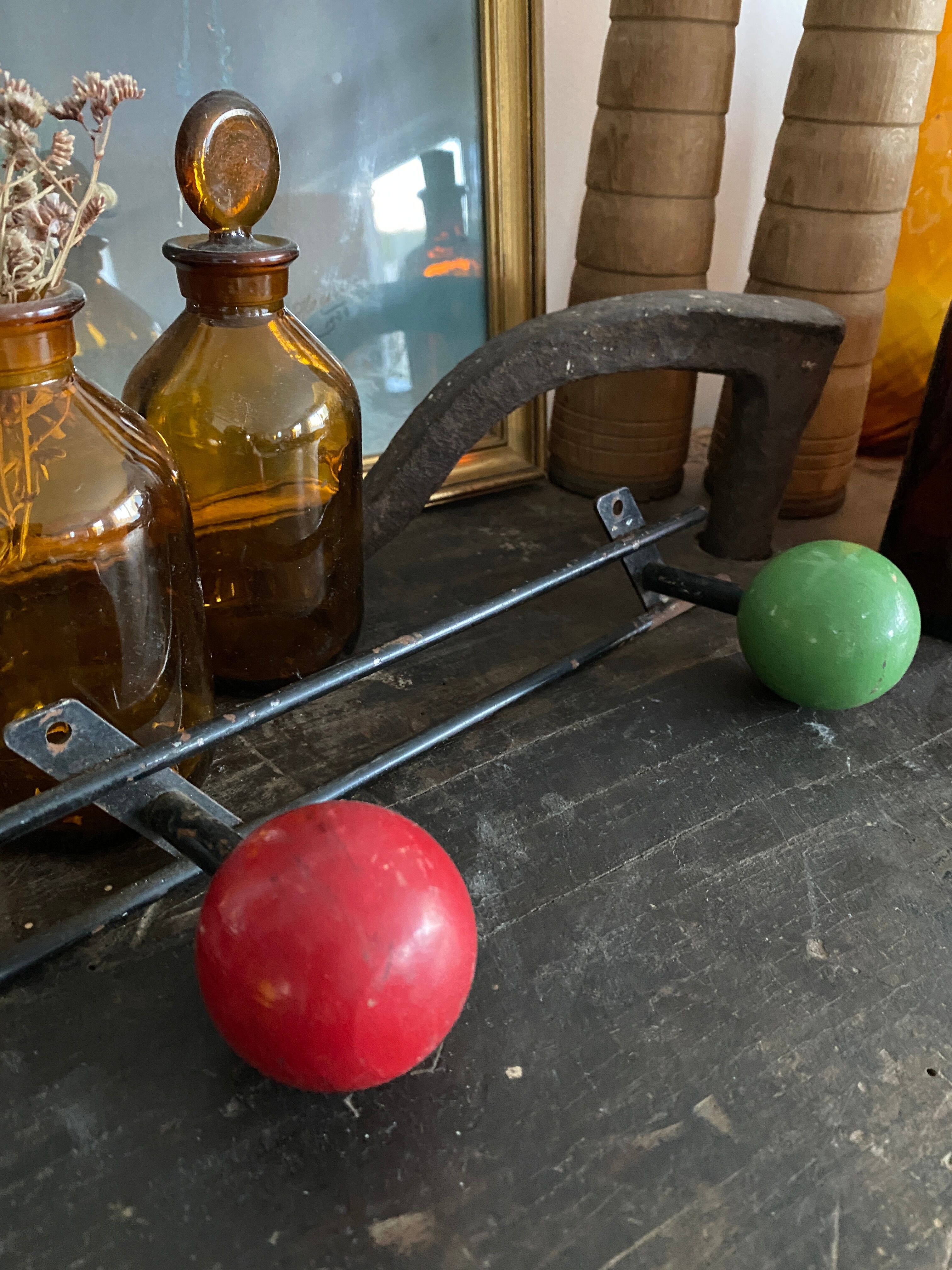 Vintage ball coat holder