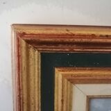 Old oil framed on panel