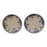 Set of 2 small vintage plates Delfts Blauw Regina model made in Holland