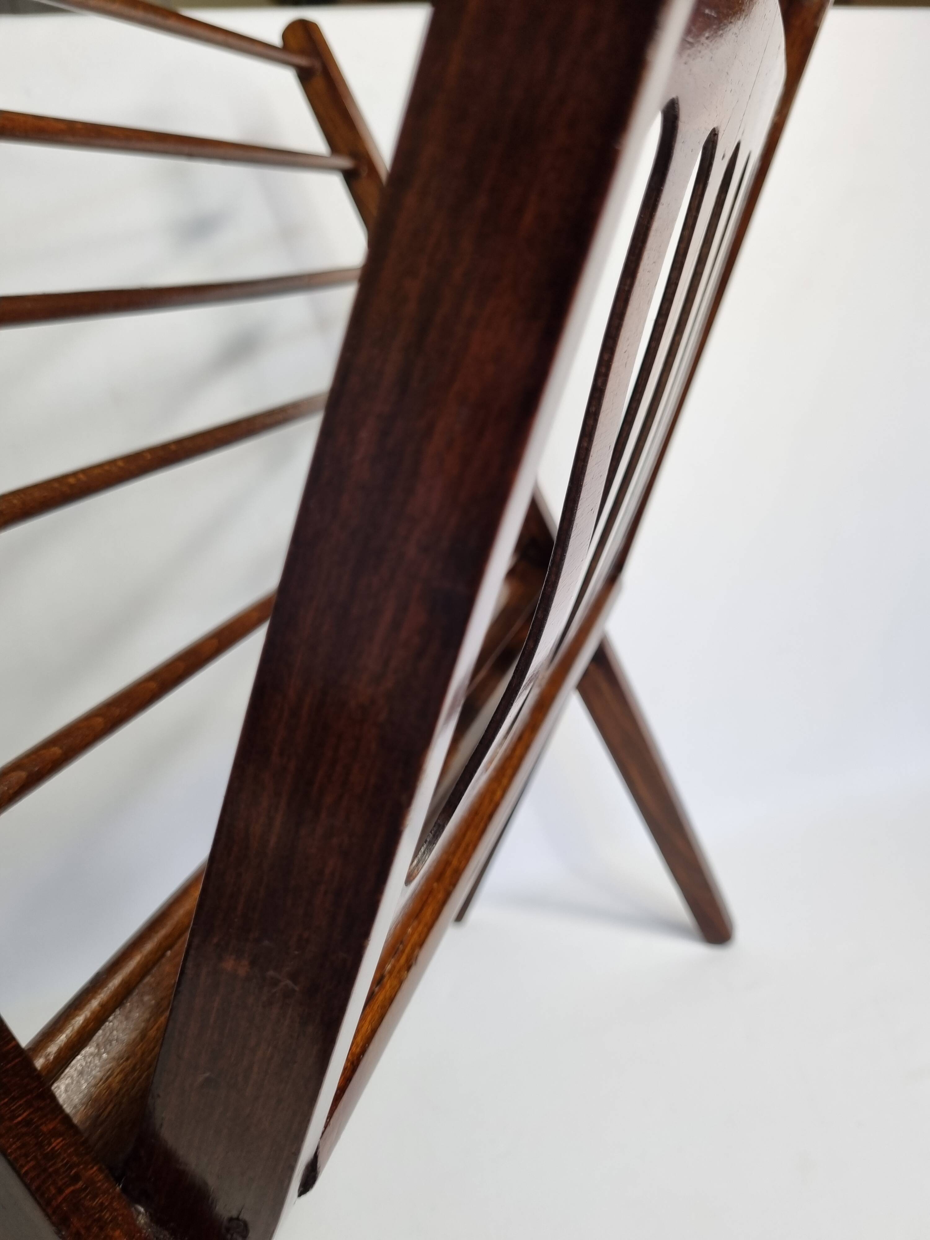 Folding teak magazine holder by Cees Braakman