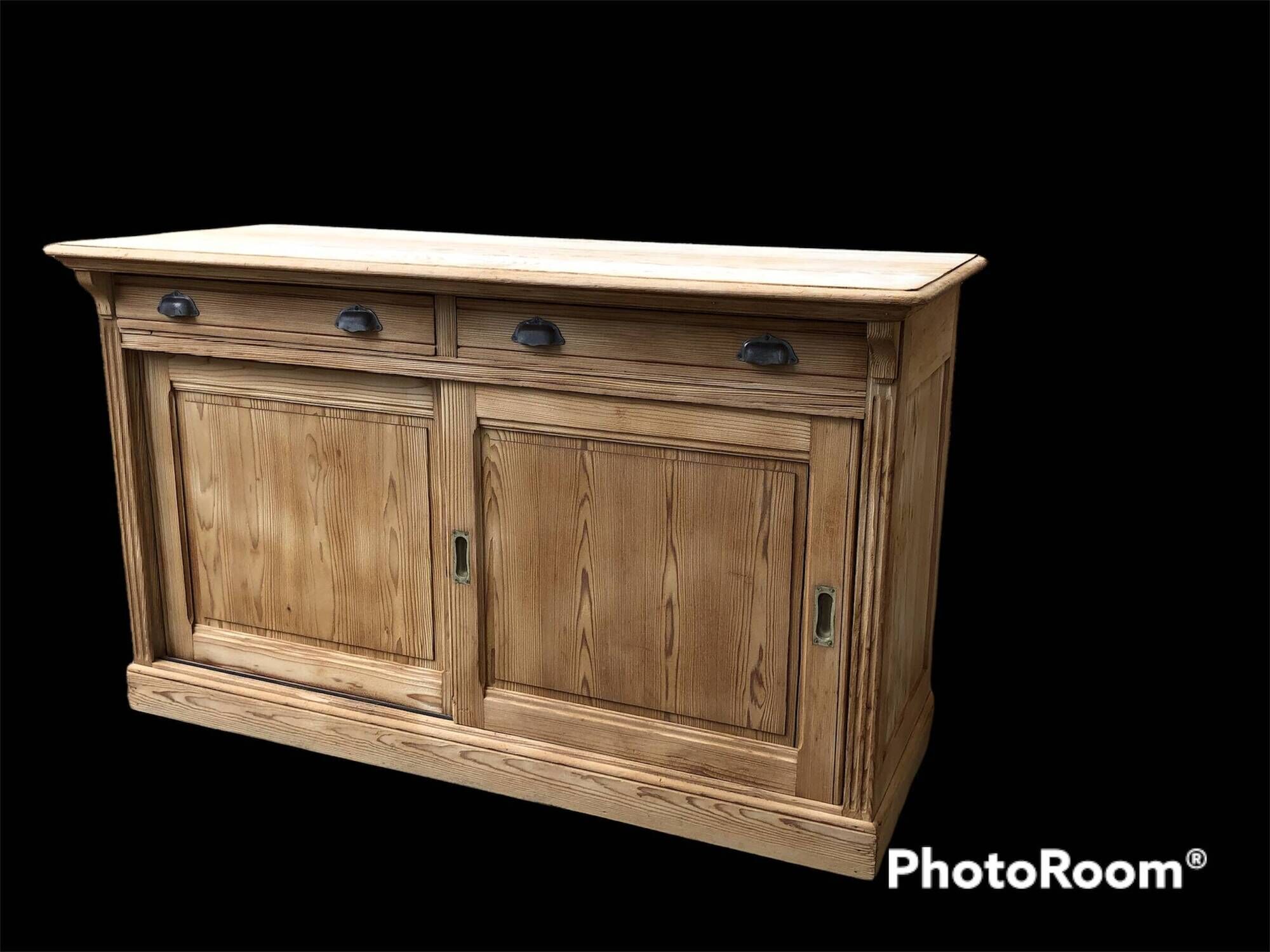 Meuble de métier comptoir buffet bahut enfilade bois brut