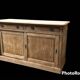 Meuble de métier comptoir buffet bahut enfilade bois brut
