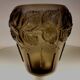Vase art déco, fumée persglas avec décor, Barolac Josef Inwald, période 1930