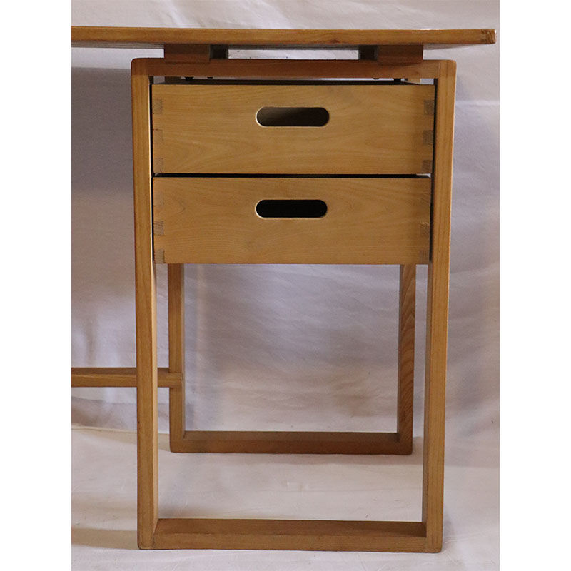 Desk and its vintage wooden chair 1960