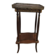 Mahogany side table with marble and bronze in Louis XV style.