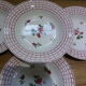 4 hollow plates Digoin Sarreguemines model Rosa